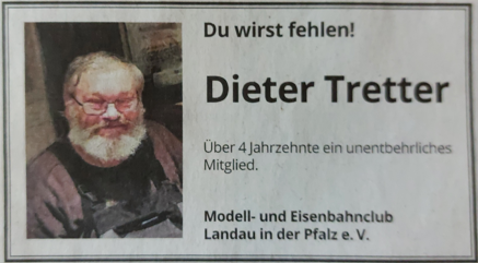 Nachruf Dieter Tretter